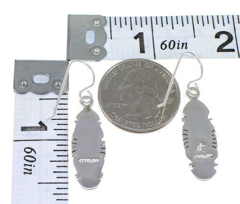 Multicolor Sterling Silver Southwestern Hook Dangle Earrings WX71652